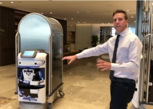 Robots Take Over Luggage Duties at Sheraton Los Angeles San Gabriel [Aethon TUG]