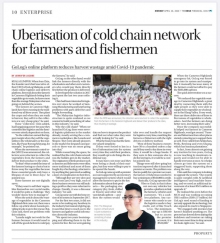 The Edge Malaysia, April 20, 2020 - Uberisation of Cold Chain Network for Farmers and Fisherman